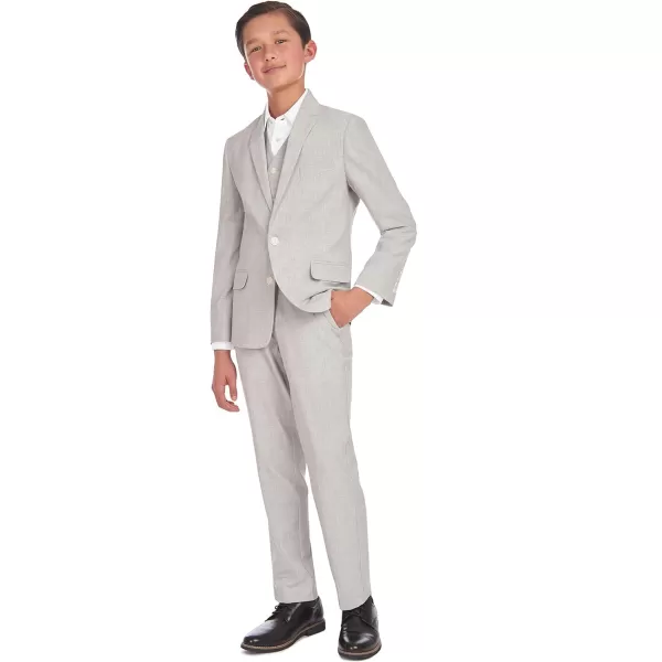 Calvin Klein Boys 3Piece Formal Suit SetSilver Metal