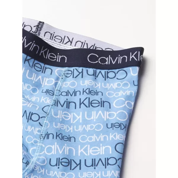 Calvin Klein Boys Modern Cotton Assorted Boxer Briefs Underwear MultipackWhiteBlue LogoGreyBlue IconBlue