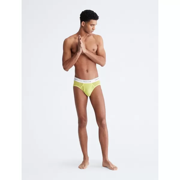 Calvin Klein Mens This is Love Pride Mesh UnderwearHIP BRIEF Lemon Lime