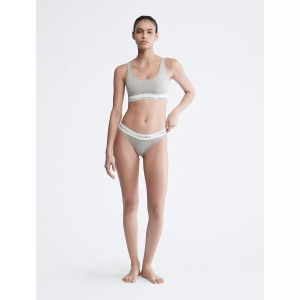 Calvin Klein Womens Modern Cotton Stretch Bikini PantyGrey Heather