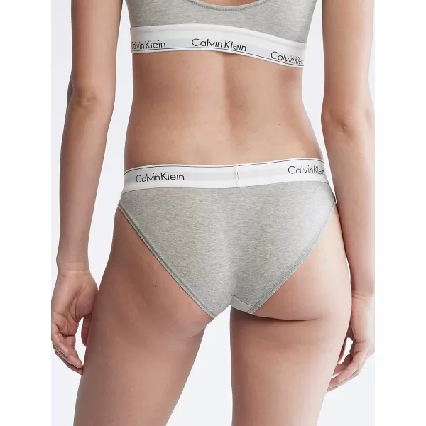 Calvin Klein Womens Modern Cotton Stretch Bikini PantyGrey Heather