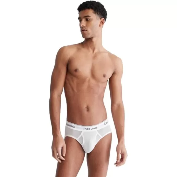 Calvin Klein Mens This is Love Pride Mesh UnderwearHIP BRIEF White