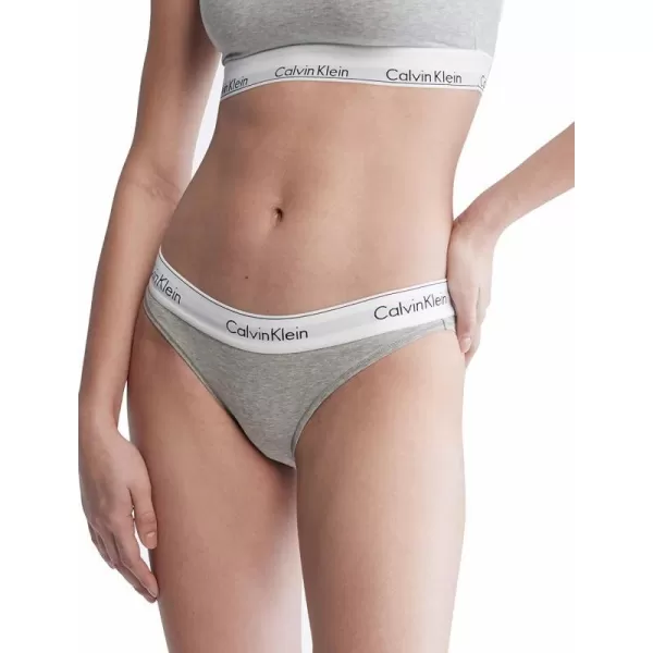 Calvin Klein Womens Modern Cotton Stretch Bikini PantyGrey Heather