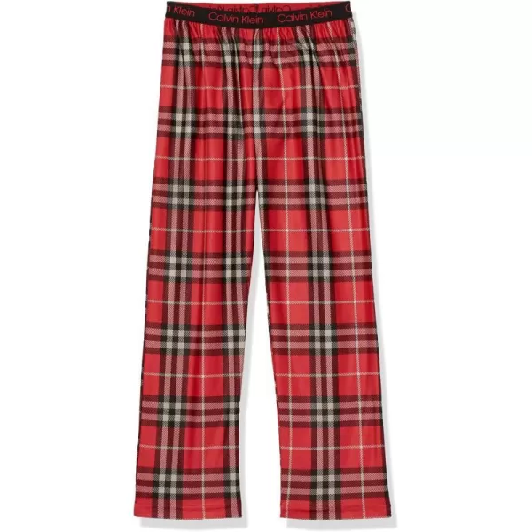 Calvin Klein Boys Super Soft Pajama PantsScotch Plaid Red