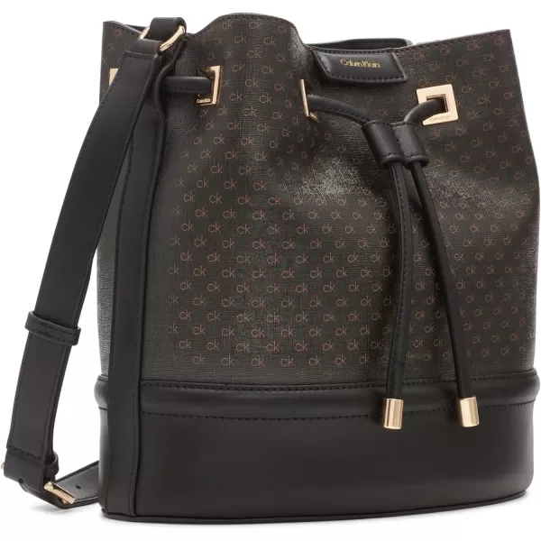 Calvin Klein Ash Bucket CrossbodyBrownKhakiBlack