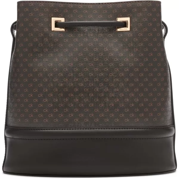 Calvin Klein Ash Bucket CrossbodyBrownKhakiBlack