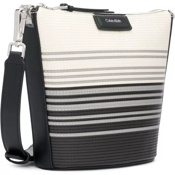Calvin Klein Ash NorthSouth CrossbodyBlack Multi Stripe