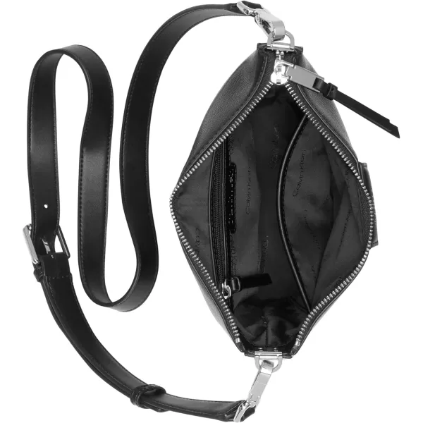 Calvin Klein Ash NorthSouth CrossbodyBlackSilver