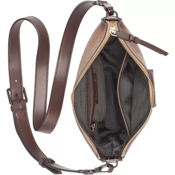 Calvin Klein Ash NorthSouth CrossbodyKhakiBrownJava