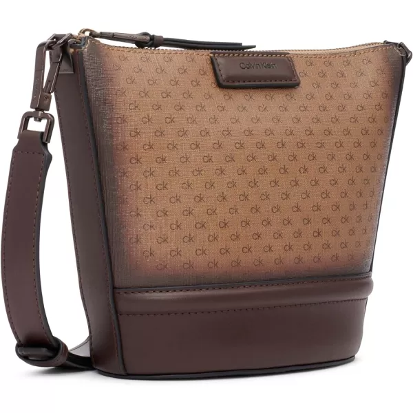 Calvin Klein Ash NorthSouth CrossbodyKhakiBrownJava