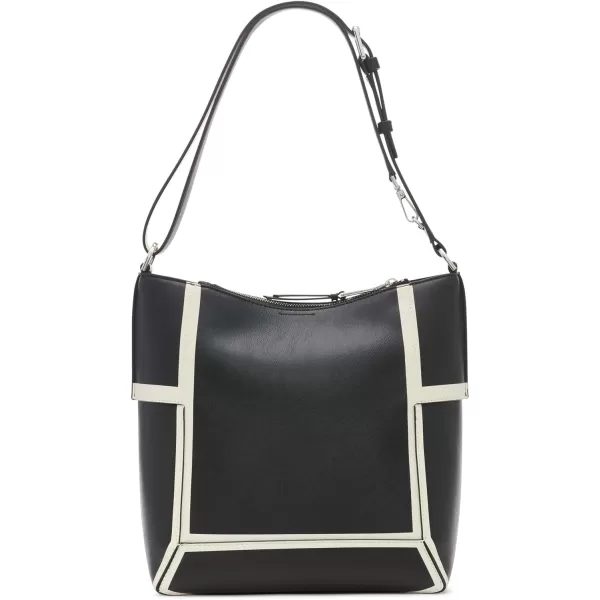 Calvin Klein Aura NorthSouth Convertible Hobo Shoulder amp Messenger BagBlackWhite