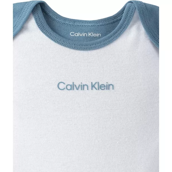 Calvin Klein Baby Boys Long Sleeve Footed Coverall Ultrasoft amp Comfortable FitBaby BlueCoronet Blue