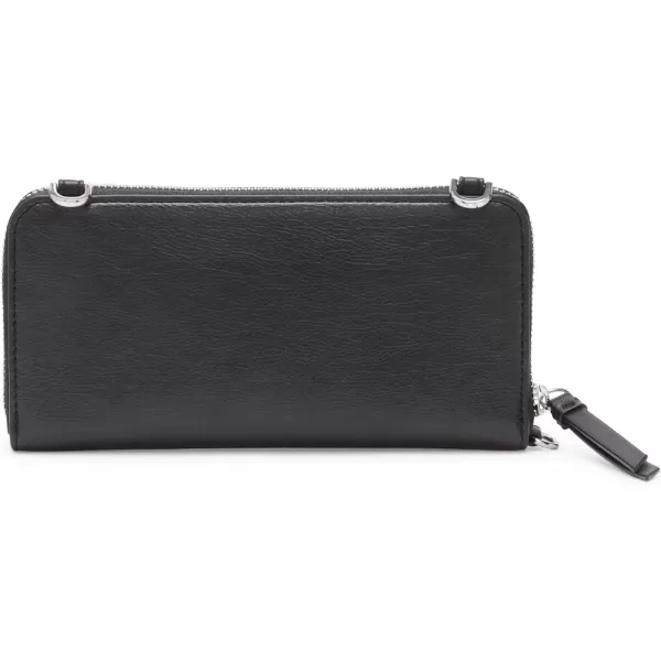 Calvin Klein Becky Organizational Wallet on a String CrossbodyBlackSilver