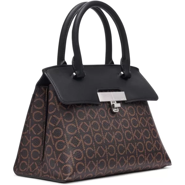 Calvin Klein Becky Top Handle Mini Bag CrossbodyBrownKhakiBlack