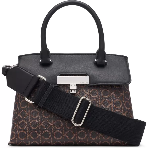 Calvin Klein Becky Top Handle Mini Bag CrossbodyBrownKhakiBlack