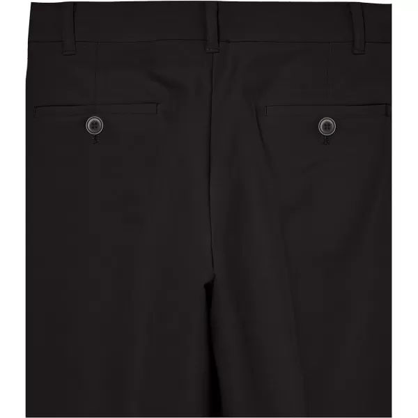 Calvin Klein Boys Flat Suit Dress Pant Straight Leg Fit amp Hemmed Bottom Belt Loops amp Functional Front PocketsBlack Performance