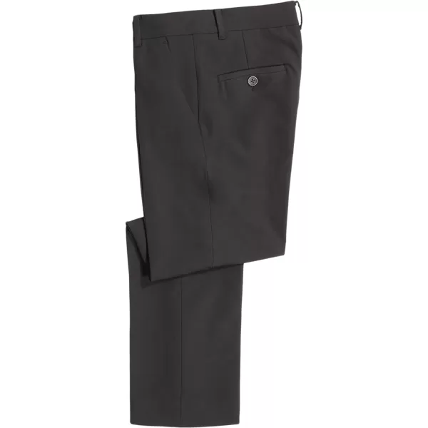 Calvin Klein Boys Flat Suit Dress Pant Straight Leg Fit amp Hemmed Bottom Belt Loops amp Functional Front PocketsBlack Performance