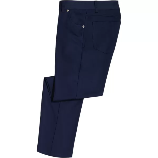 Calvin Klein Boys Flat Suit Dress Pant Straight Leg Fit amp Hemmed Bottom Belt Loops amp Functional Front PocketsBright Blue Tech