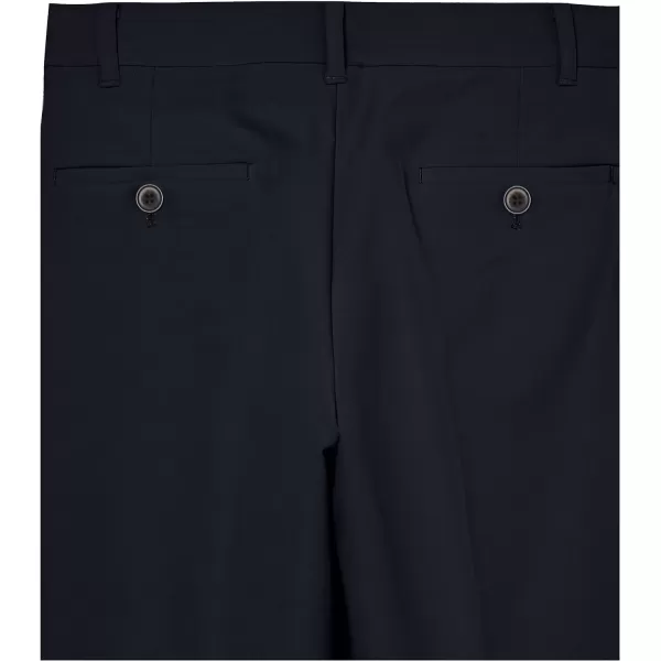 Calvin Klein Boys Flat Suit Dress Pant Straight Leg Fit amp Hemmed Bottom Belt Loops amp Functional Front PocketsNavy Performance