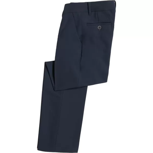 Calvin Klein Boys Flat Suit Dress Pant Straight Leg Fit amp Hemmed Bottom Belt Loops amp Functional Front PocketsNavy Performance