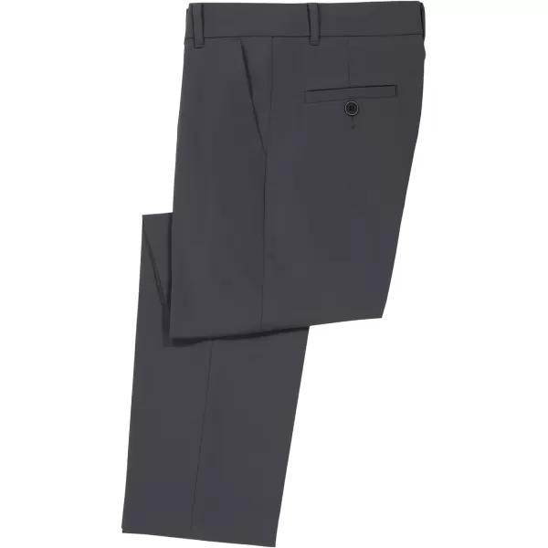 Calvin Klein Boys Flat Suit Dress Pant Straight Leg Fit amp Hemmed Bottom Belt Loops amp Functional Front PocketsTech Ebony Performance