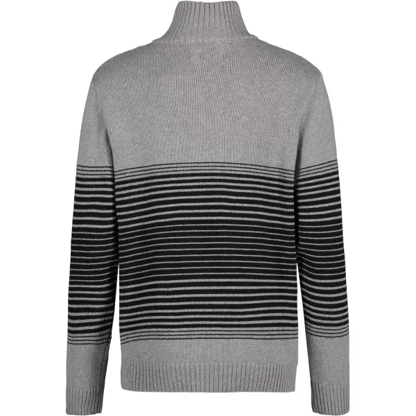 Calvin Klein Boys Half Zip Pullover Sweater Ribbed Neckline amp Logo DetailingBlack Stripe