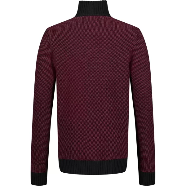 Calvin Klein Boys Half Zip Pullover Sweater Ribbed Neckline amp Logo DetailingBurgundy Thermal