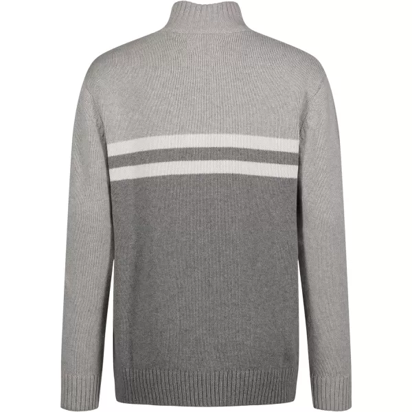 Calvin Klein Boys Half Zip Pullover Sweater Ribbed Neckline amp Logo DetailingGrey Heather