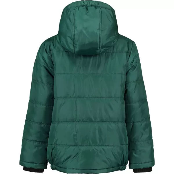 Calvin Klein Boys Heavyweight Hooded Bubble Jacket with Polar Fleece LiningDark Green 11b