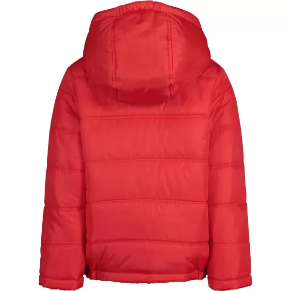 Calvin Klein Boys Heavyweight Hooded Bubble Jacket with Polar Fleece LiningEclipse Racing Red