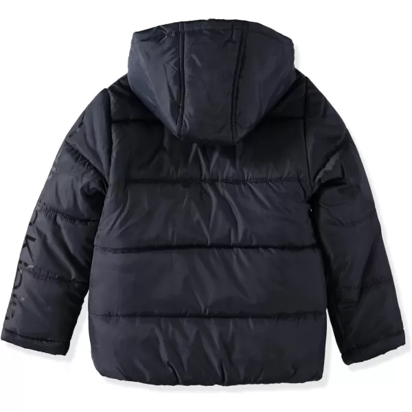 Calvin Klein Boys Heavyweight Hooded Bubble Jacket with Polar Fleece LiningHemisphere Blue