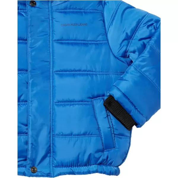 Calvin Klein Boys Heavyweight Hooded Bubble Jacket with Polar Fleece LiningNazar Blue 11b