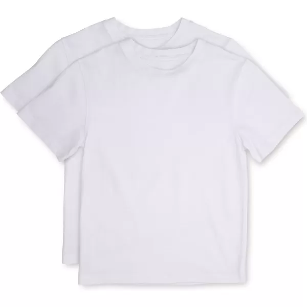 Calvin Klein Boys Kids Crewneck Undershirt TShirt 2 PackClassic WhiteClassic White