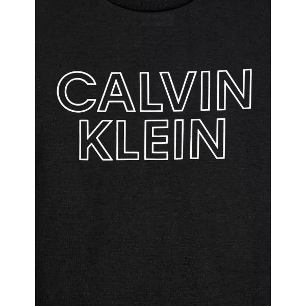 Calvin Klein Boys Little 2 Piece Sleepwear Top and Bottom Pajama SetBlack Tie Dye