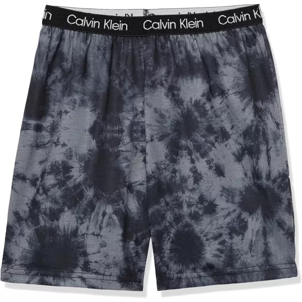 Calvin Klein Boys Little 2 Piece Sleepwear Top and Bottom Pajama SetBlack Tie Dye