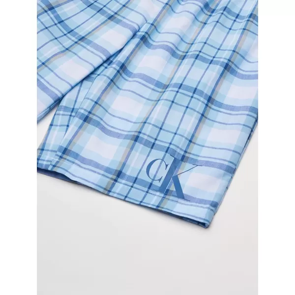 Calvin Klein Boys Little 2 Piece Sleepwear Top and Bottom Pajama SetBlue Bell Ck River Plaid