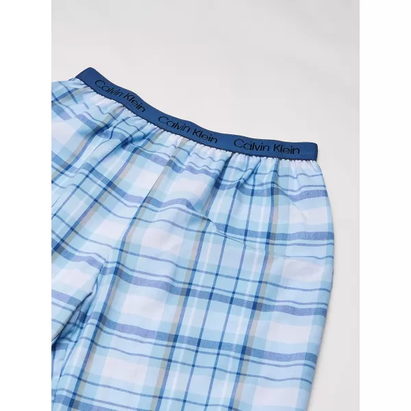 Calvin Klein Boys Little 2 Piece Sleepwear Top and Bottom Pajama SetBlue Bell Ck River Plaid