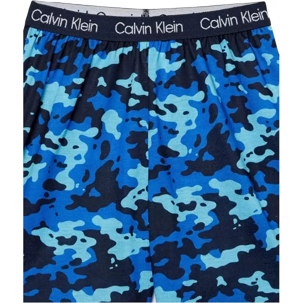 Calvin Klein Boys Little 2 Piece Sleepwear Top and Bottom Pajama SetCalvin Camo