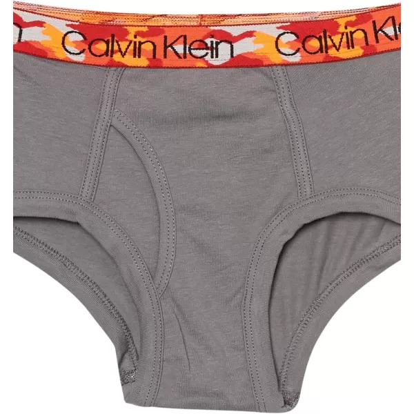 Calvin Klein Boys Little Modern Cotton Assorted Briefs Underwear 3 Pack3 Pack  Black Crystal Pink Heather Grey