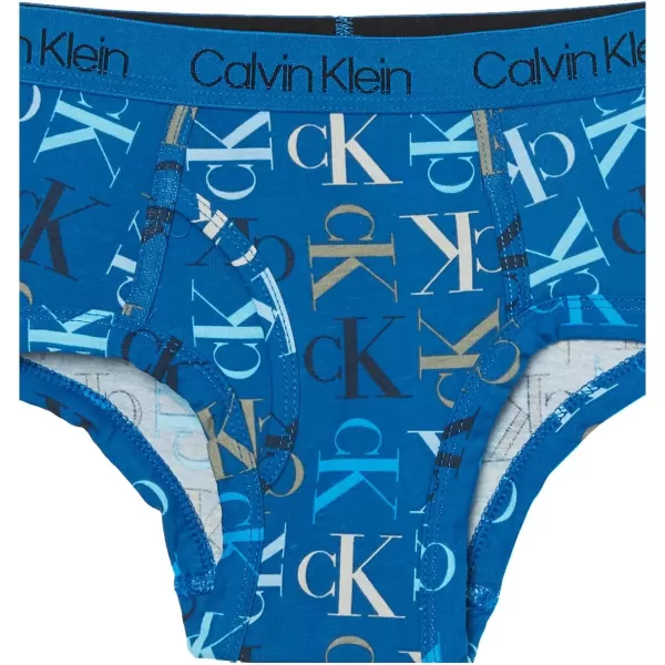 Calvin Klein Boys Little Modern Cotton Assorted Briefs Underwear 3 Pack3 Pack WhiteHeather Grey Empryean Blue