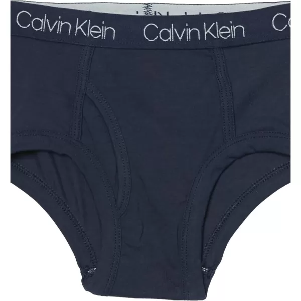 Calvin Klein Boys Little Modern Cotton Assorted Briefs Underwear 3 Pack3 Pack WhiteHeather Grey Empryean Blue