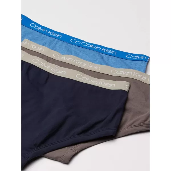 Calvin Klein Boys Little Modern Cotton Assorted Briefs Underwear 3 PackBlack Iris  Blue Heather