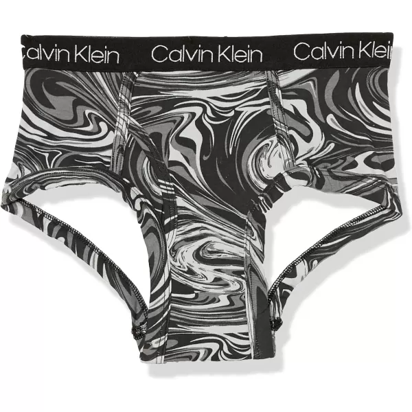 Calvin Klein Boys Little Modern Cotton Assorted Briefs Underwear 3 PackBlack Iris Victoria Blue Blue Heather Rugby