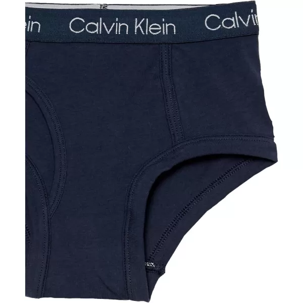 Calvin Klein Boys Little Modern Cotton Assorted Briefs Underwear 3 PackBlueOrange Pack