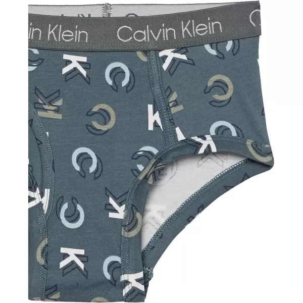 Calvin Klein Boys Little Modern Cotton Assorted Briefs Underwear 3 PackBlueOrange Pack