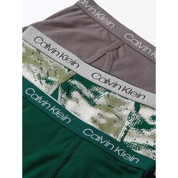 Calvin Klein Boys Little Modern Cotton Assorted Briefs Underwear 3 PackCastle RockCk Dark GreenCamo Green