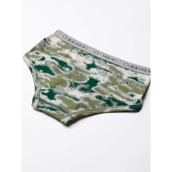 Calvin Klein Boys Little Modern Cotton Assorted Briefs Underwear 3 PackCastle RockCk Dark GreenCamo Green