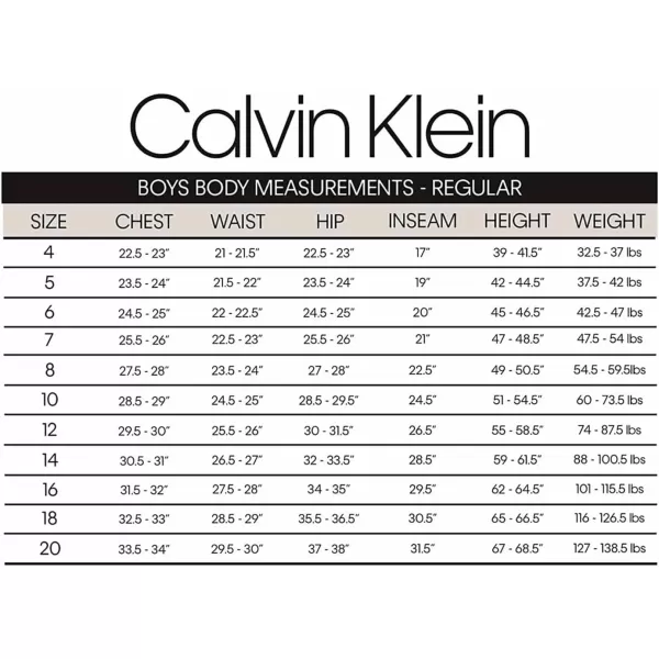 Calvin Klein Boys Long Sleeve Crew Neck TShirt Soft Comfortable Relaxed FitSimply Vertical White