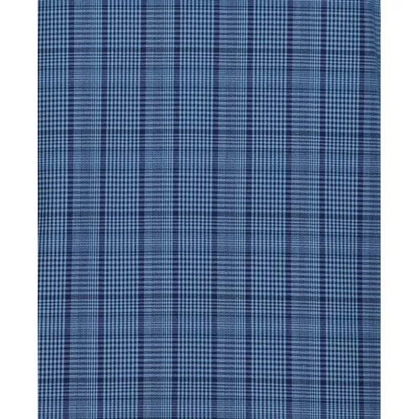 Calvin Klein Boys Long Sleeve Patterned Dress Shirt Style with Buttoned CuffsAzure Blue Plaid