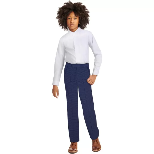 Calvin Klein Boys Long Sleeve Slim Fit Dress Shirt Style with Buttoned Cuffs amp Shirttail HemWhite